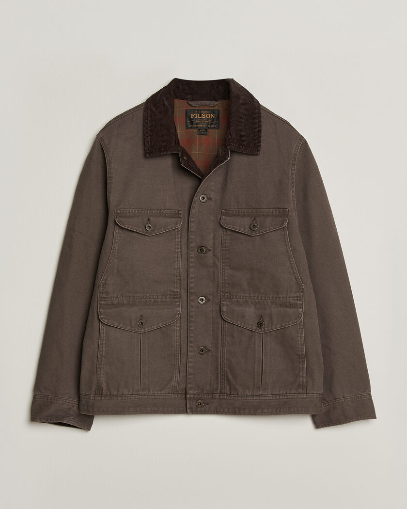 Filson Rustic Canvas Journeyman Canvas Jacket Bark – Brown