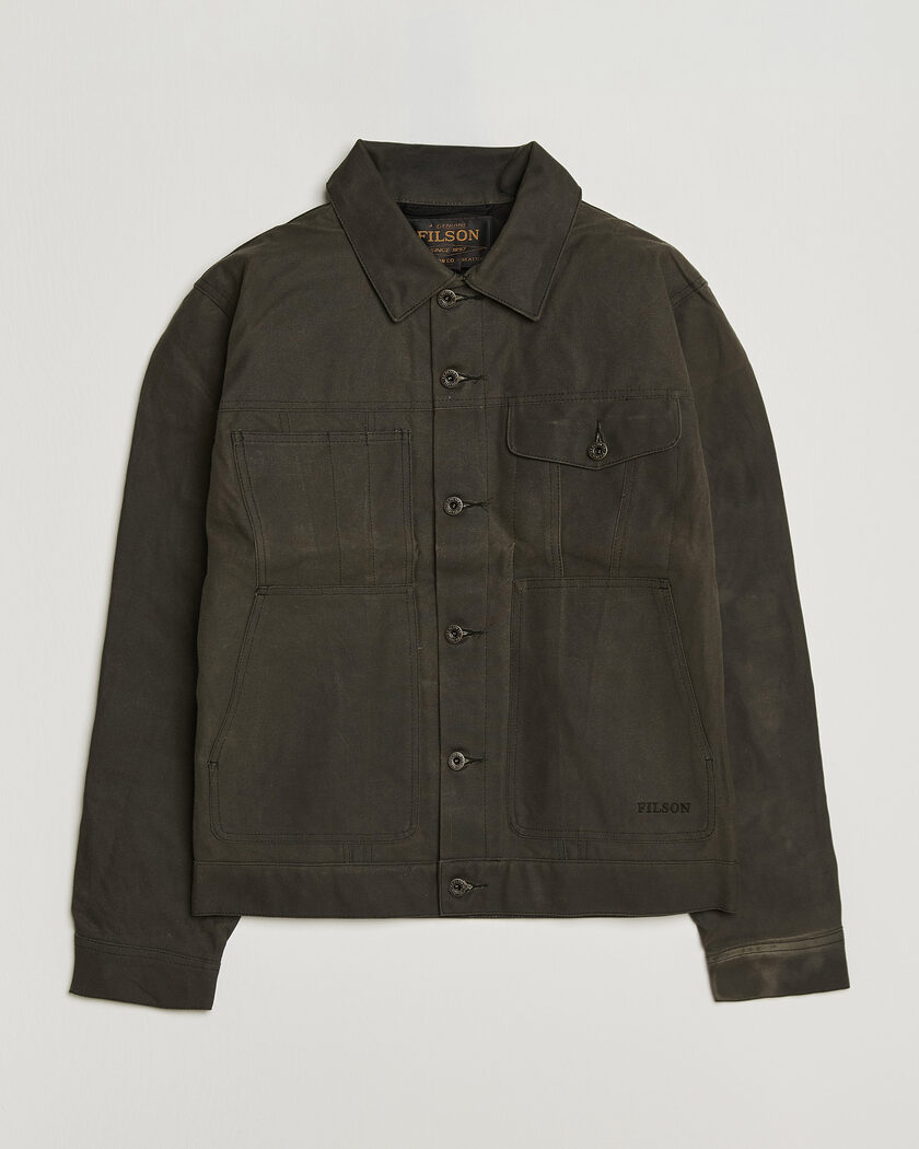 Filson Short Lined Tin Cloth Cruiser Beluga – Green