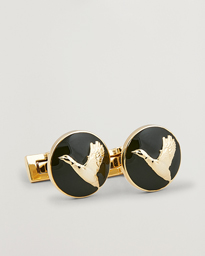  Cuff Links Hunter Flying Duck Gold/Green