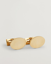  Cuff Links Black Tie Collection Oval Gold