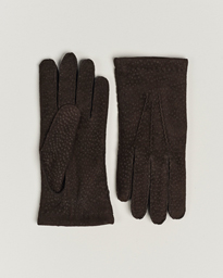  Carpincho Handsewn Cashmere Glove Espresso Brown