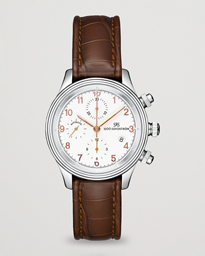  Royal Steel Chronograph 42mm Ivory/Brown Alligator