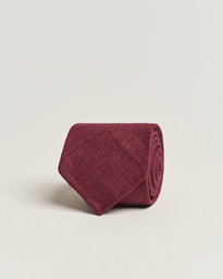  Silk Tussah Handrolled Tie Wine