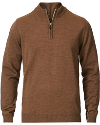  Merino Half Zip Camel