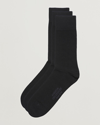  3-Pack True Cotton Socks Black