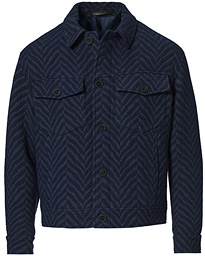  Chevron Jacquard Jacket Navy