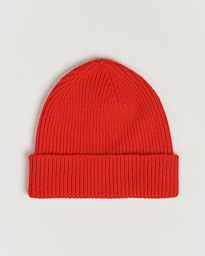  Lambswool/Caregora Beanie Crimsom Red