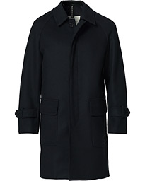  Arnhall Wool/Cashmere Raglan Coat Navy