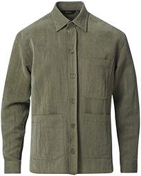  Washed Tencel Shirt Jacket Army Green