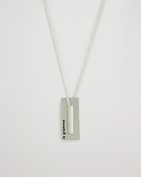  Rectangular Necklace Le 1.5 Sterling Silver