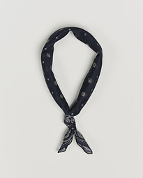  Cotton Voilé Printed Medallion Bandana Navy