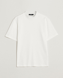  Ace Mock Neck Mercerized Cotton T-Shirt White