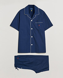  Short Sleeve Pyjama Set Solid Navy