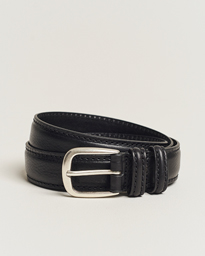  Grained Leather Belt 3 cm Black