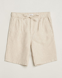  Loose Linen Shorts Light Feather Grey