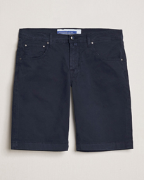  Nicolas Cotton Gabardine Shorts Navy