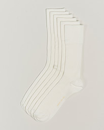  6-Pack Cotton Rib Socks White