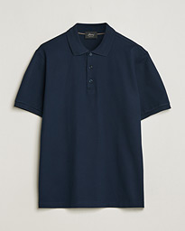  Cotton Pique Short Sleeve Polo Navy