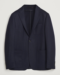  Soft Wool Jersey Blazer Navy