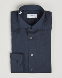  Slim Fit Wrinkle Free Flannel Shirt Navy Blue