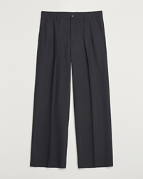  Wide Wool Trousers Black