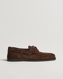  Foil Boat Shoes Dark Brown