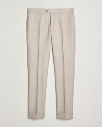  Prestige Structured Suit Trousers Beige