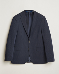  Twill Pinstriped Suit Jacket Navy/Grey