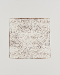  Paisley Silk Pocket Square White/Beige