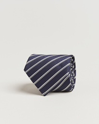  Regimental Stripe Silk Tie Navy