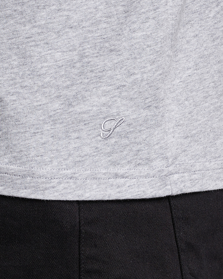 Men | T-Shirts | Stenströms | Solid Cotton T-Shirt Grey Melange