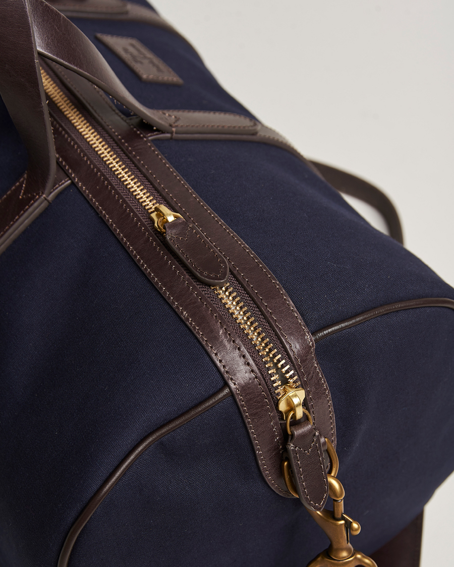 Men | Polo Ralph Lauren Canvas/Leather Dufflebag Aviator Navy/Brown | Polo Ralph Lauren | Canvas/Leather Dufflebag Aviator Navy/Brown