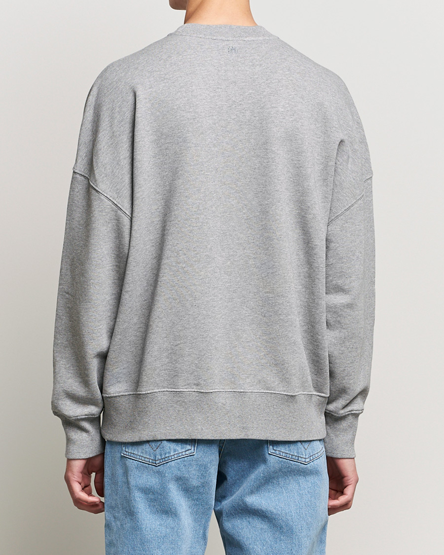 Men | Sweaters & Knitwear | AMI | Oversize Logo Sweatshirt Heather Grey