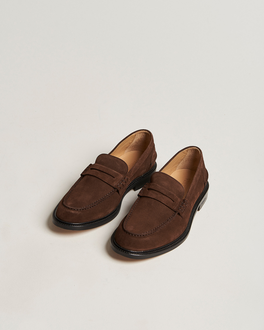 Men | VINNY's Townee Penny Loafer Dark Brown Suede | VINNY's | Townee Penny Loafer Dark Brown Suede