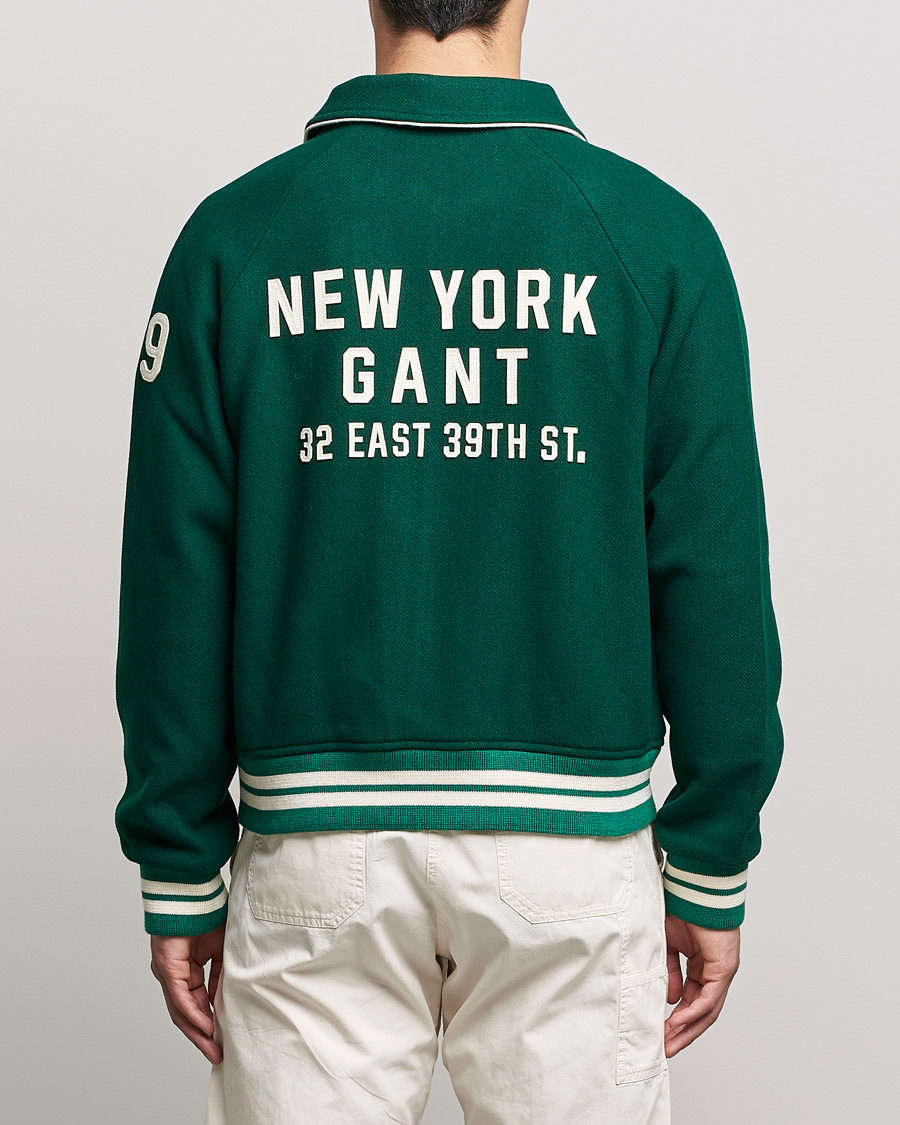 Men | Coats & Jackets | GANT | College G Varisty Jacket Forest Green