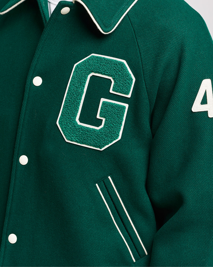 Men | Coats & Jackets | GANT | College G Varisty Jacket Forest Green