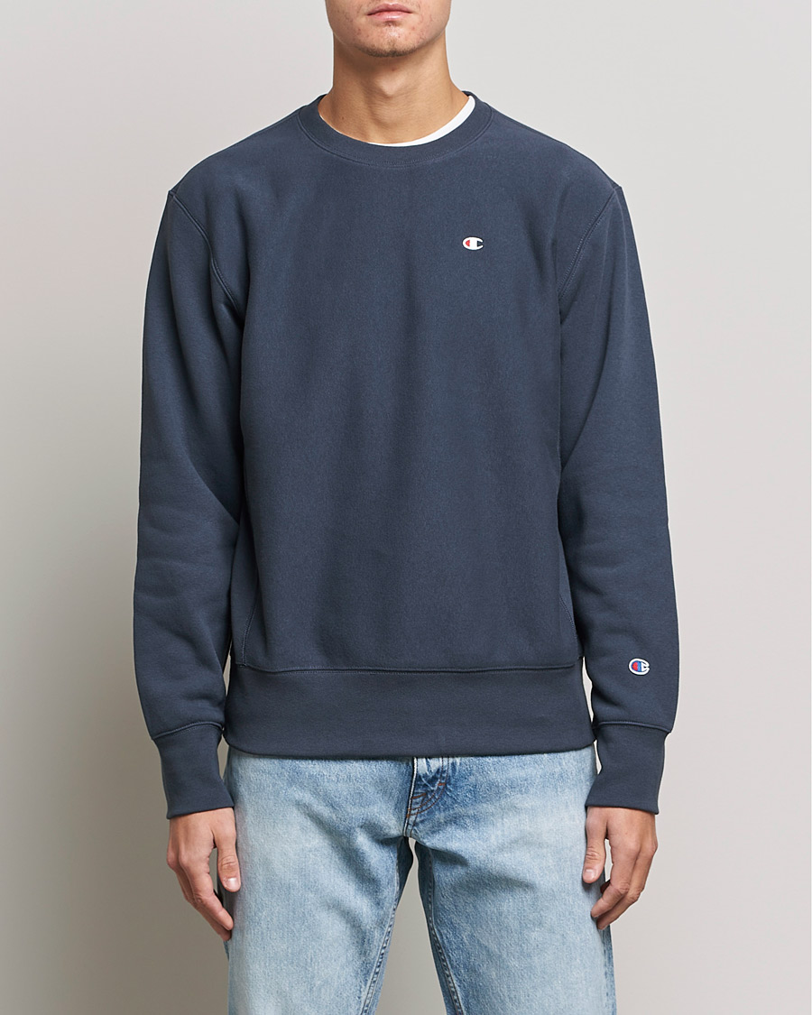 Men | Sweaters & Knitwear | Champion | Reverse Weave Soft Fleece Sweatshirt Navy