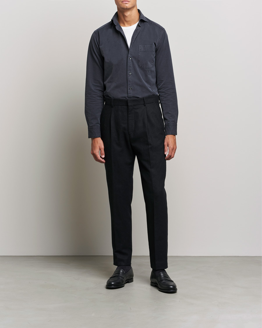 Men | Shirts | Eton | Recycled Cotton Denim Shirt Black