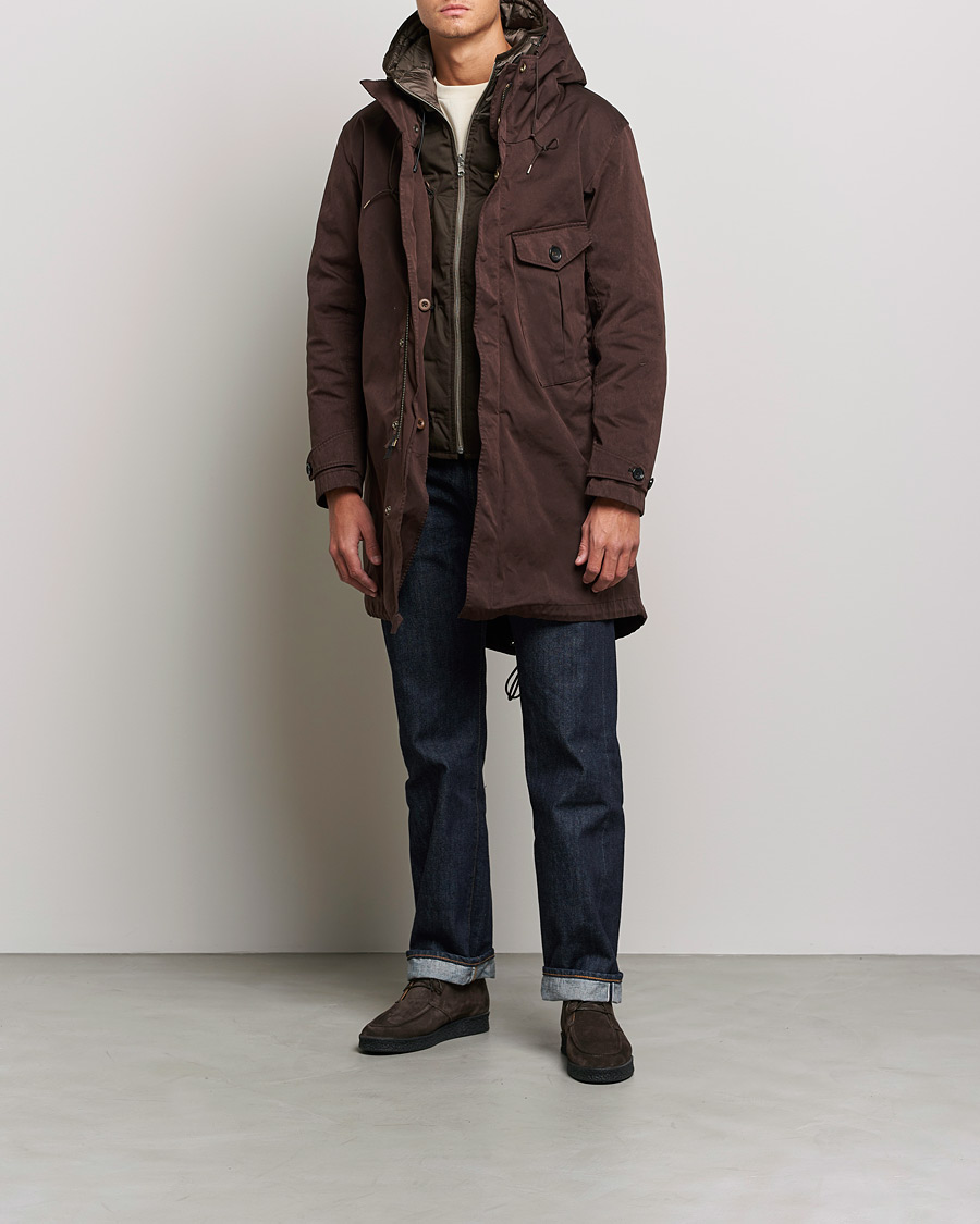 Men | Coats & Jackets | Ten c | Hooded Down Liner Brown
