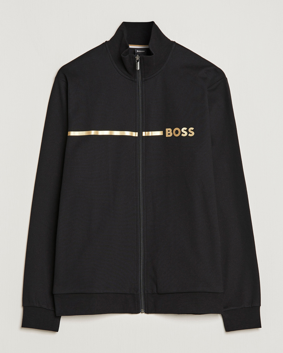 Men | Sweaters & Knitwear | BOSS BLACK | Tracksuit Jacket Black/Gold