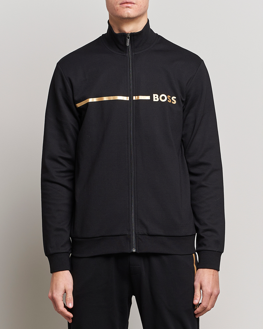 Men | Sweaters & Knitwear | BOSS BLACK | Tracksuit Jacket Black/Gold