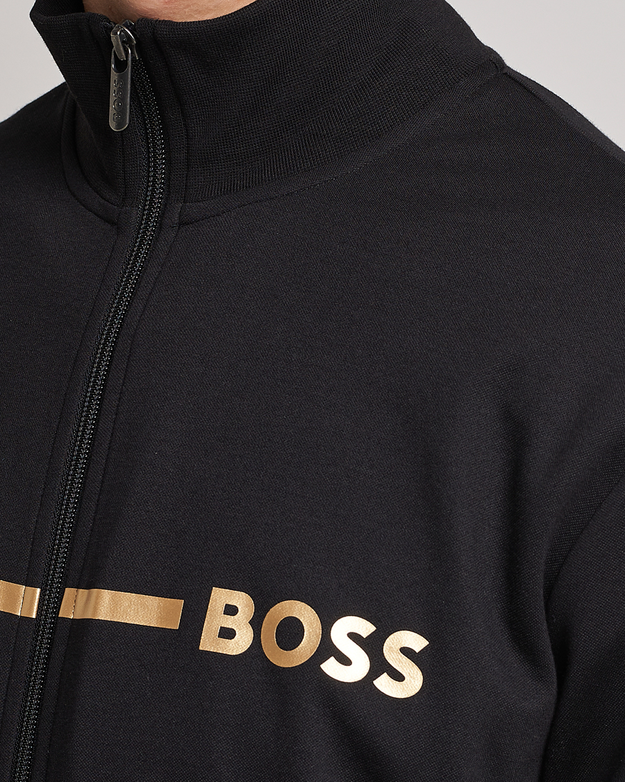 Men | Sweaters & Knitwear | BOSS BLACK | Tracksuit Jacket Black/Gold
