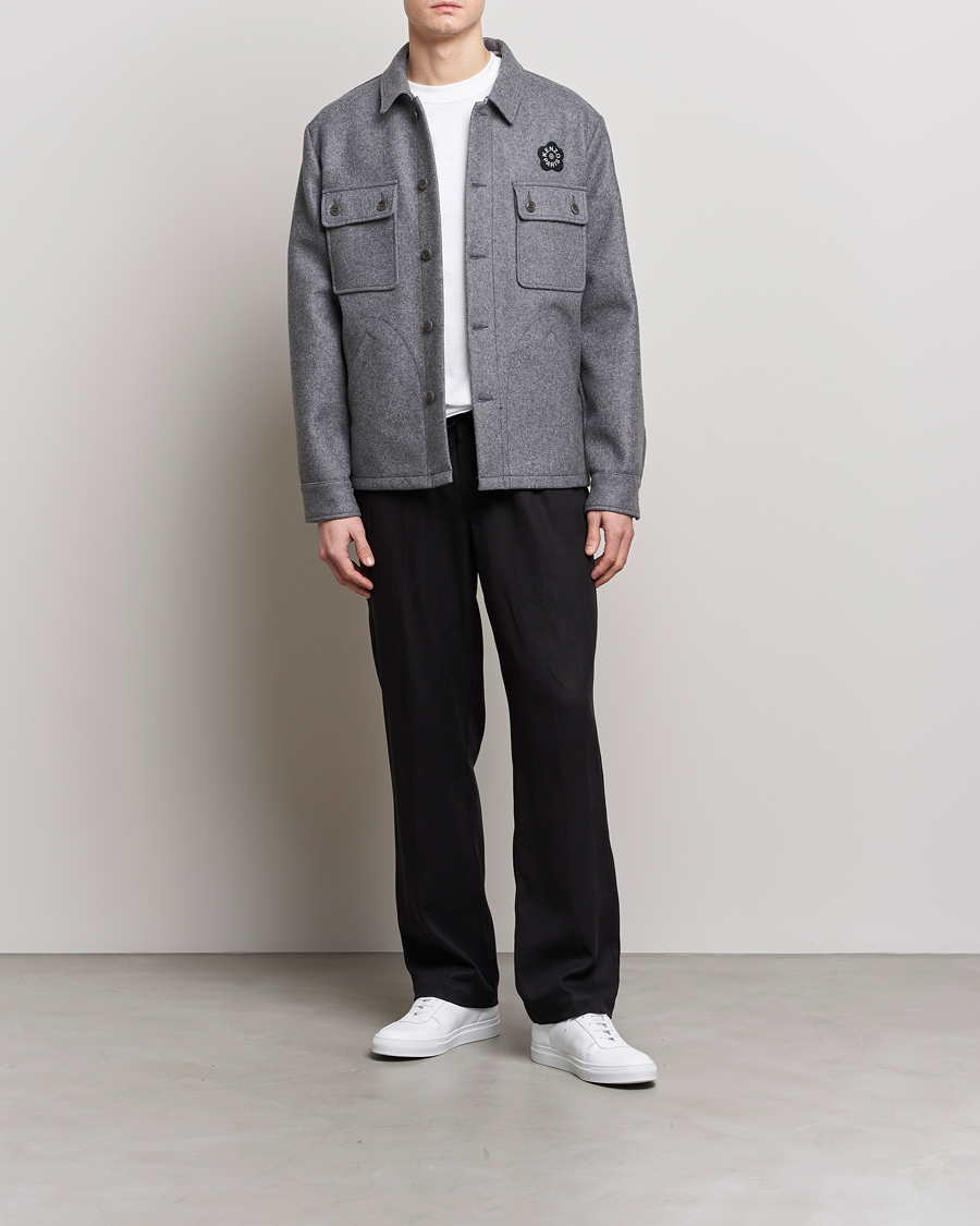 Men | Shirts | KENZO | Wool Overshirt Antracite