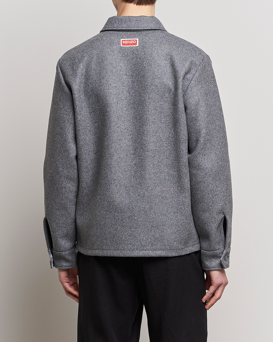 Men | Shirts | KENZO | Wool Overshirt Antracite