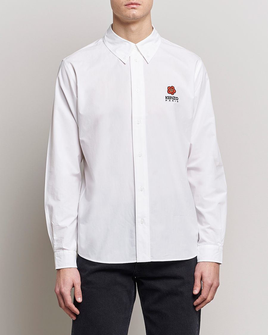Men | Shirts | KENZO | Boke Flower Crest Casual Shirt White