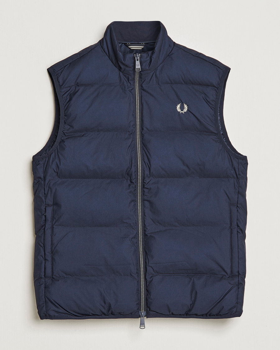 Men | Gilets | Fred Perry | Insulated Gilet Vest Navy