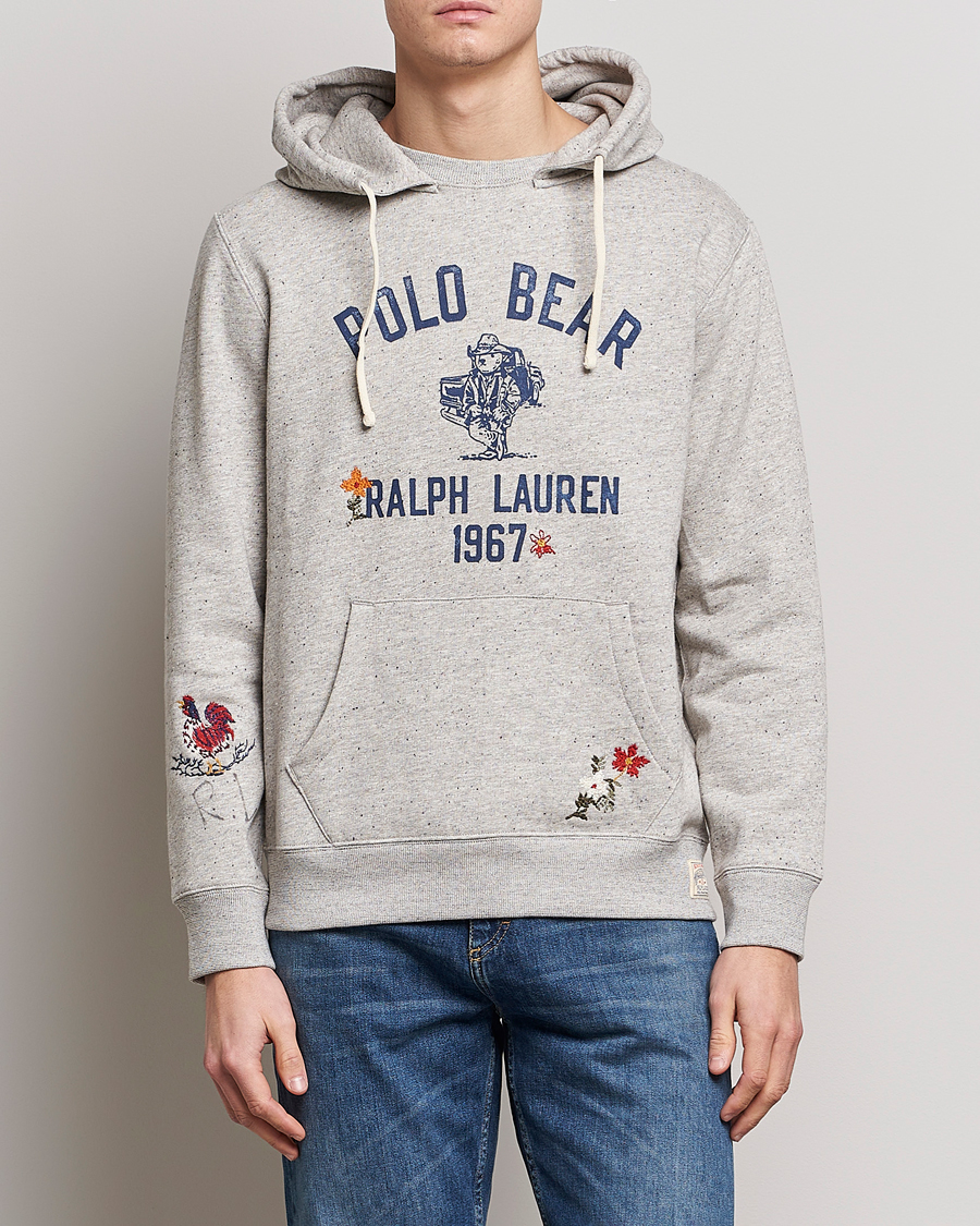 Men | Sweaters & Knitwear | Polo Ralph Lauren | Vintage Fleece Polo Bear Hoodie Brooklyn Heather