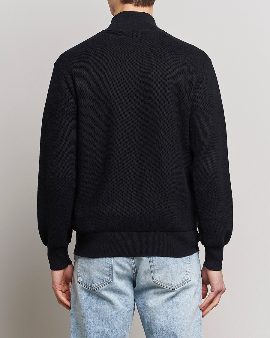 Men | Sweaters & Knitwear | Polo Ralph Lauren | Textured Half-Zip Black