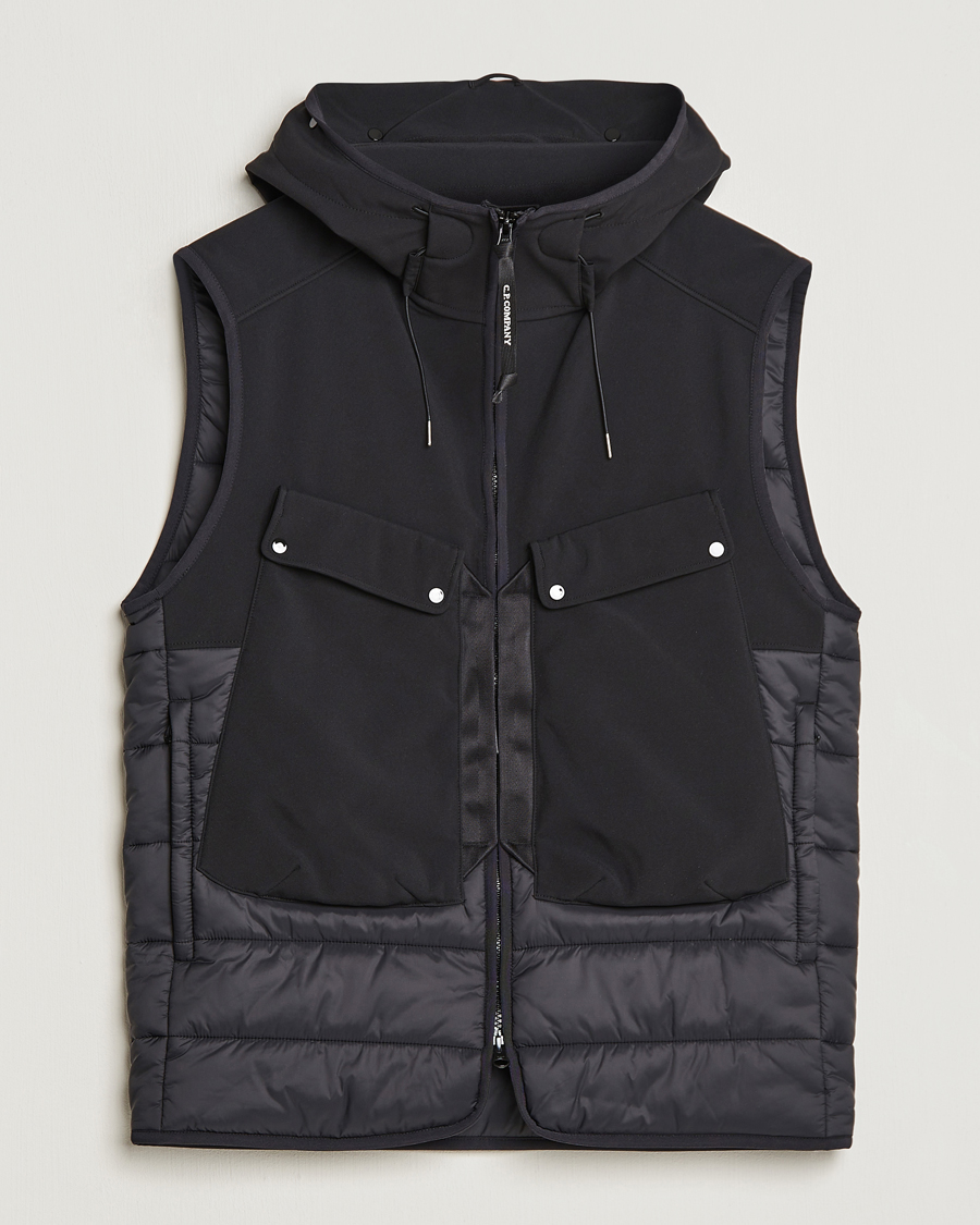 Men | Coats & Jackets | C.P. Company | CP Shell - R Mixed Goggle Vest Black