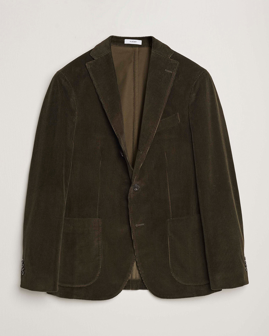 Men | Blazers | Boglioli | K Jacket Corduroy Blazer Dark Green
